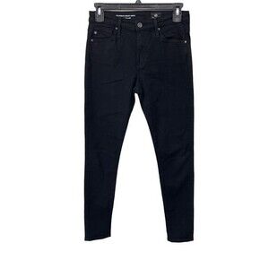 Ag Adriano Goldschmied‎ Womens Jeans Farrah Skinny Ankle Jeans Black Size 25